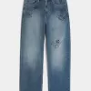 Jeans larghi Doodle lavaggio medio