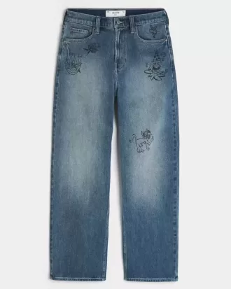 Jeans larghi Doodle lavaggio medio