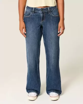 Jeans larghi e a vita bassa con lavaggio scuro