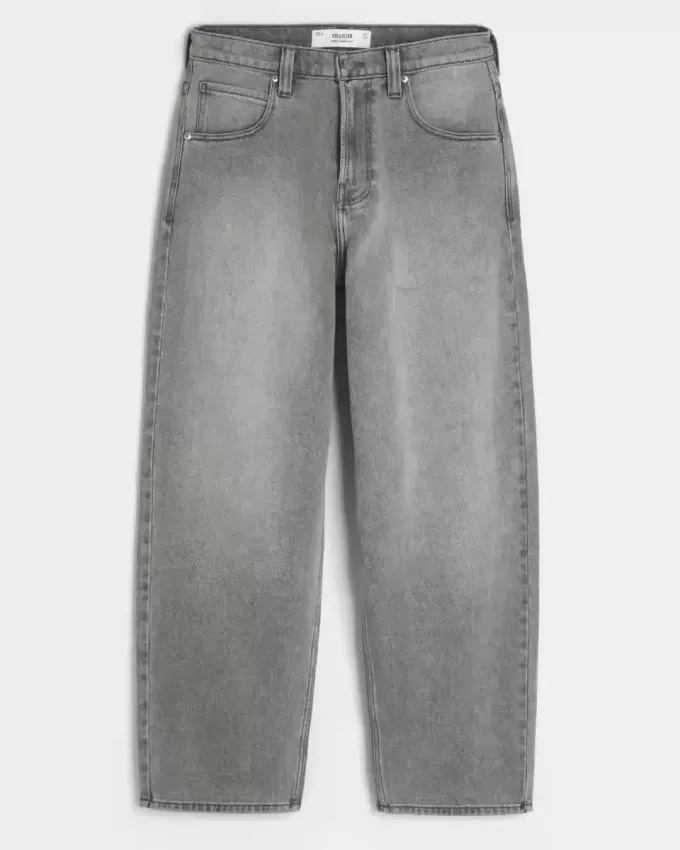 Jeans larghi grigi da skater