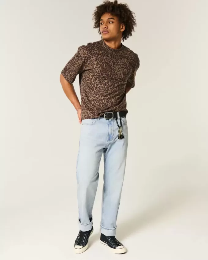 Jeans larghi lavaggio chiaro