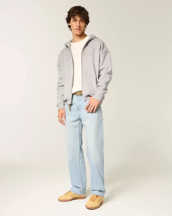 Jeans larghi lavaggio chiaro