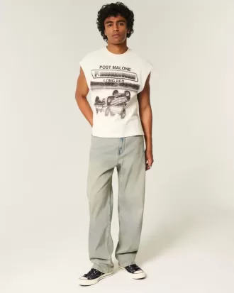 Jeans larghi lavaggio chiaro