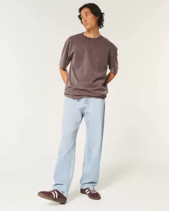 Jeans larghi lavaggio chiaro