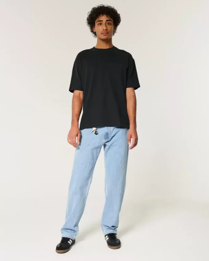 Jeans larghi lavaggio chiaro