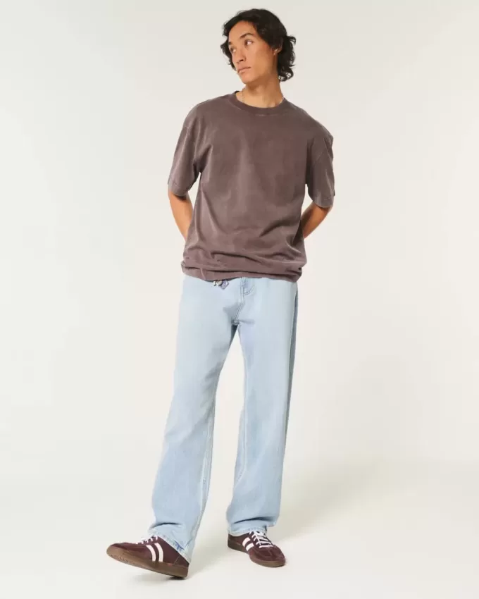 Jeans larghi lavaggio chiaro