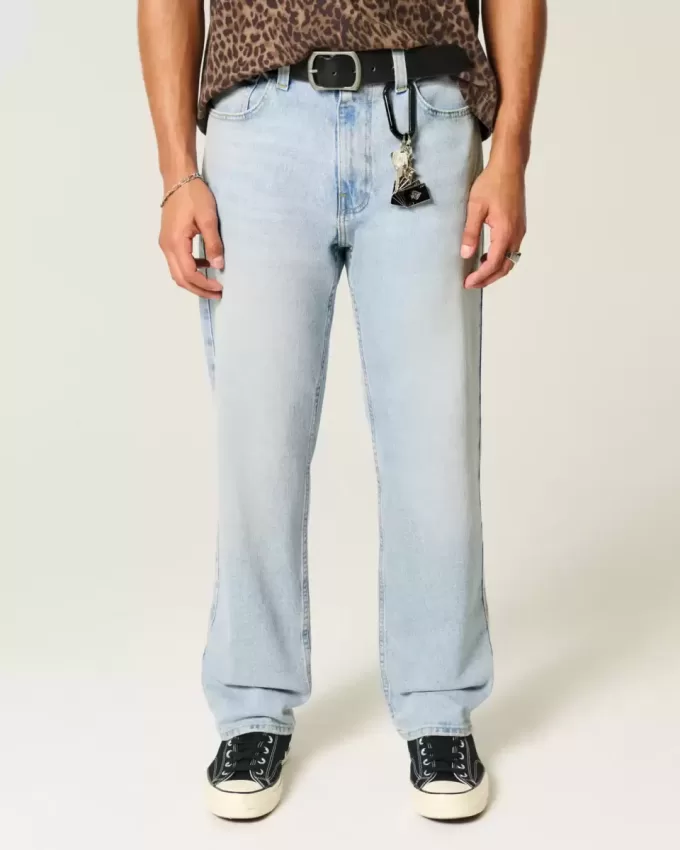 Jeans larghi lavaggio chiaro
