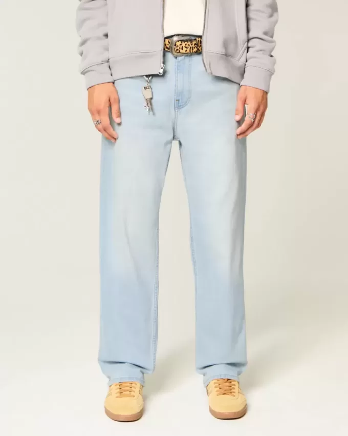 Jeans larghi lavaggio chiaro