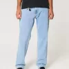 Jeans larghi lavaggio chiaro