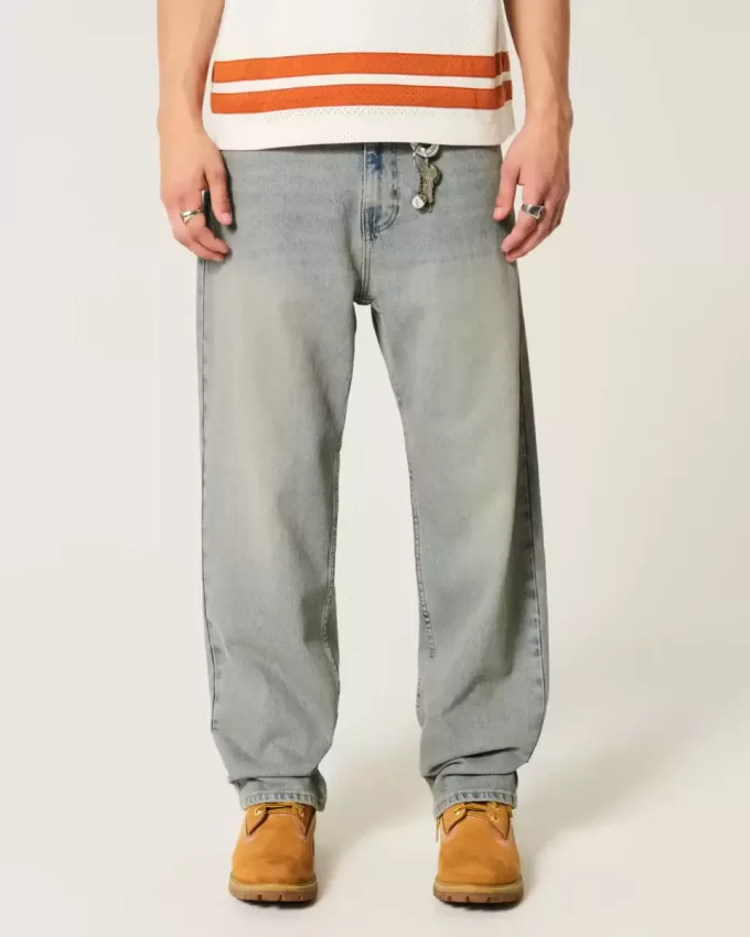 Jeans larghi lavaggio chiaro