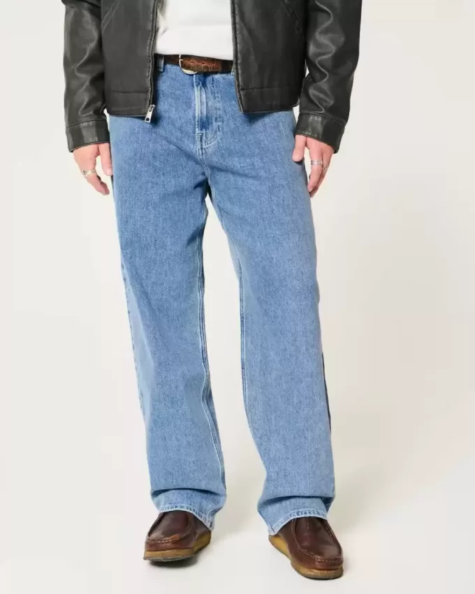 Jeans larghi lavaggio chiaro