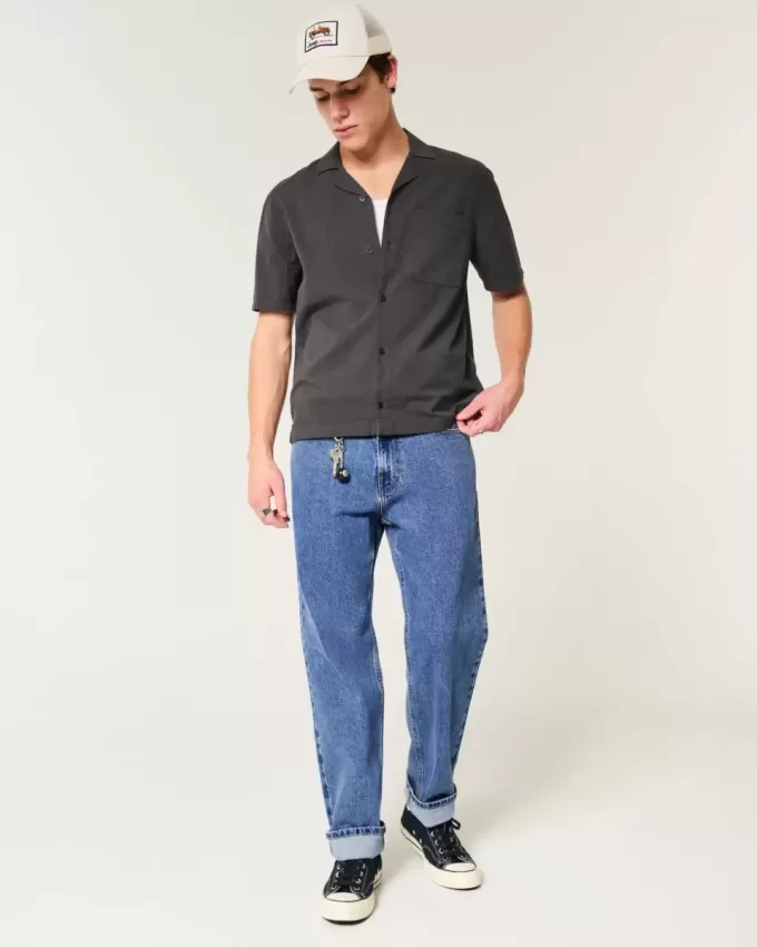 Jeans larghi lavaggio medio