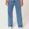 Jeans larghi lavaggio medio