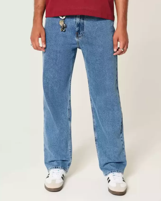 Jeans larghi lavaggio medio