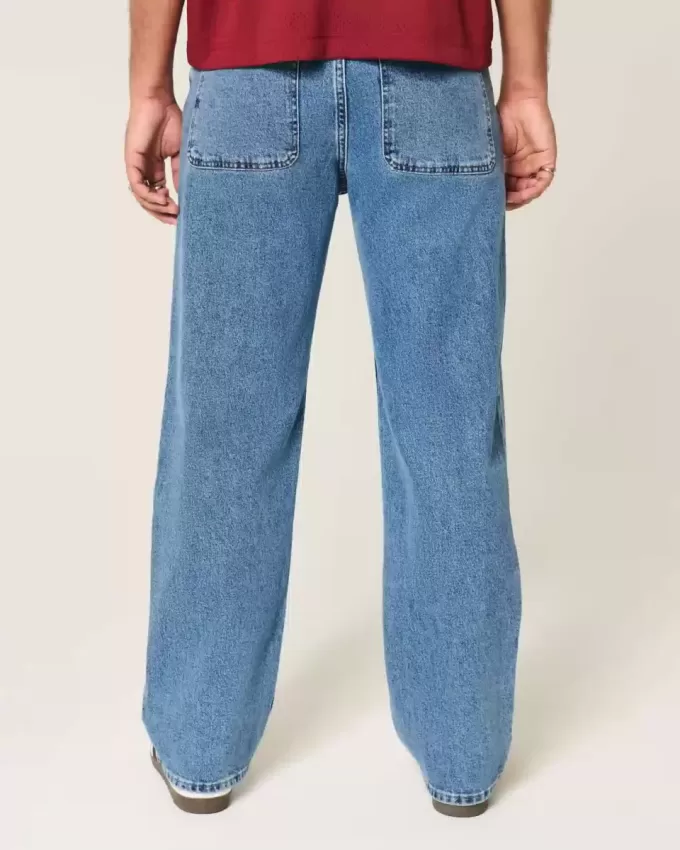 Jeans larghi lavaggio medio