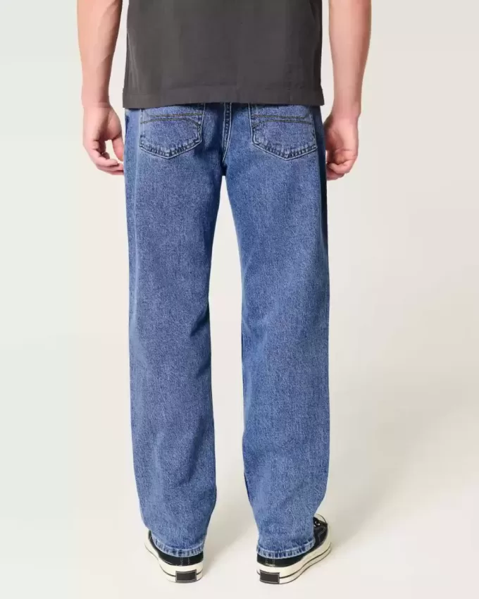 Jeans larghi lavaggio medio