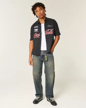 Jeans larghi lavaggio scuro