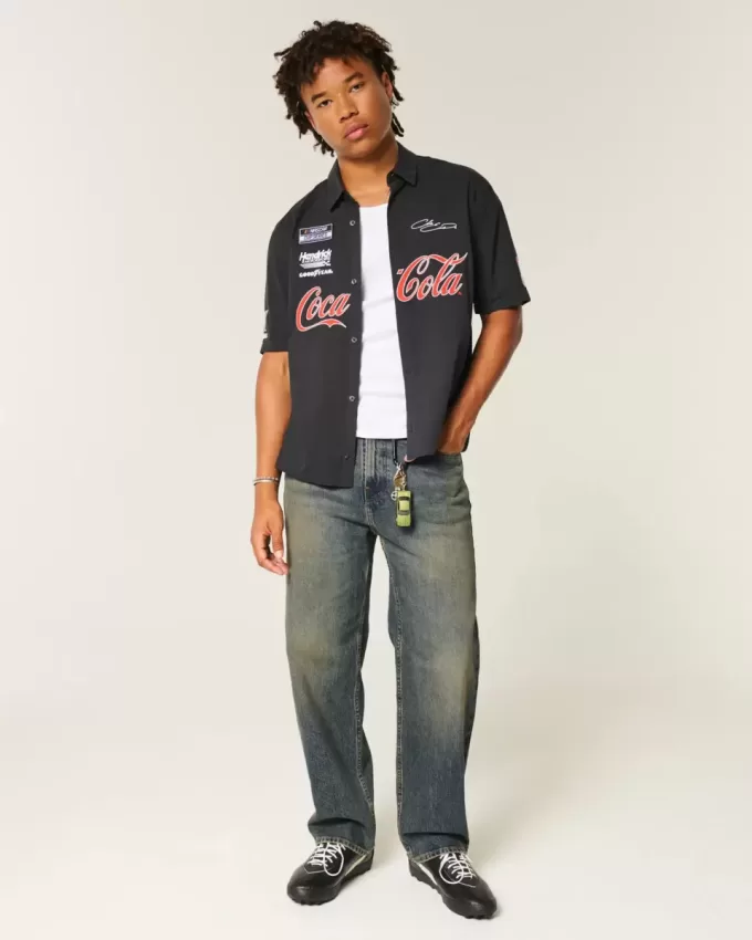 Jeans larghi lavaggio scuro