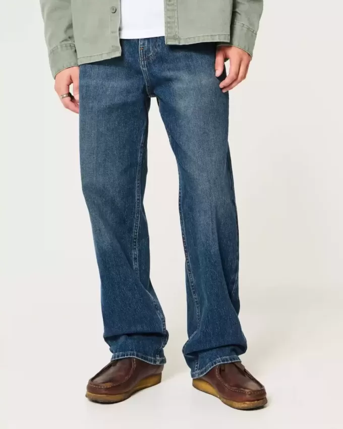 Jeans larghi lavaggio scuro