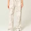 Jeans larghi mimetici a vita bassa