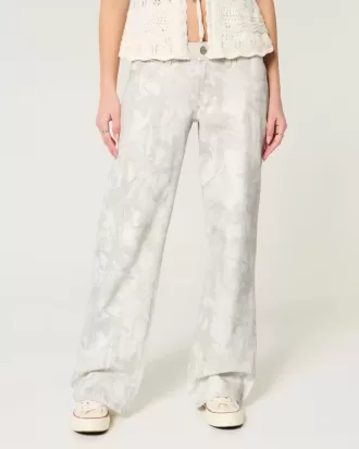 Jeans larghi mimetici a vita bassa