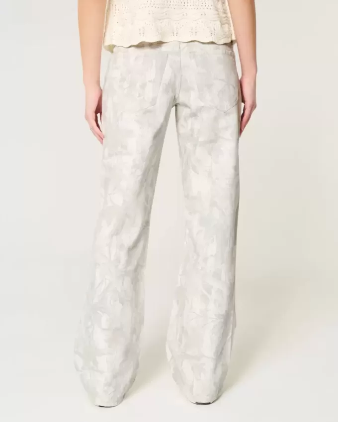 Jeans larghi mimetici a vita bassa
