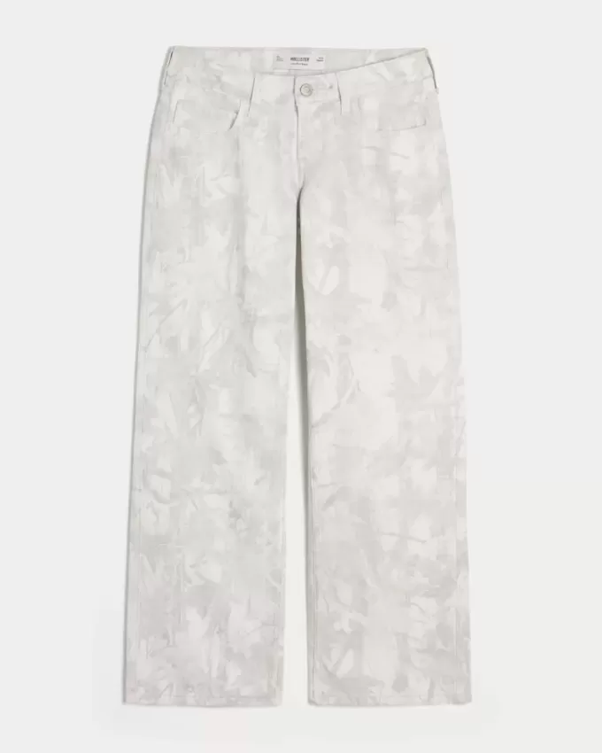 Jeans larghi mimetici a vita bassa