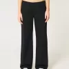 Jeans larghi neri a vita bassa