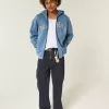 Jeans larghi neri lavati