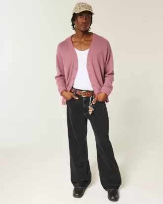 Jeans larghi neri lavati