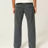 Jeans larghi neri lavati