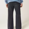 Jeans larghi neri lavati
