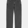 Jeans larghi neri lavati