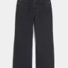 Jeans larghi neri lavati