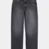 Jeans larghi neri lavati