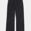 Jeans larghi neri lavati Jeans larghi neri lavati