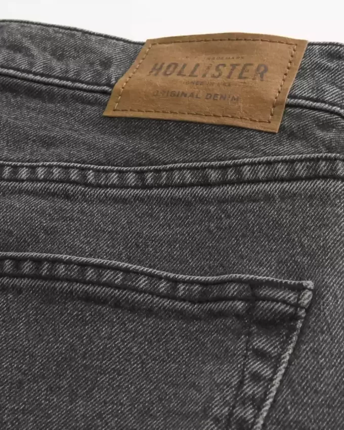 Jeans larghi neri lavati