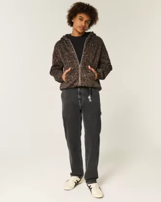 Jeans larghi neri lavati da pittore