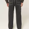 Jeans larghi neri lavati da pittore