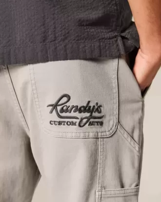Jeans larghi ricamati da pittore