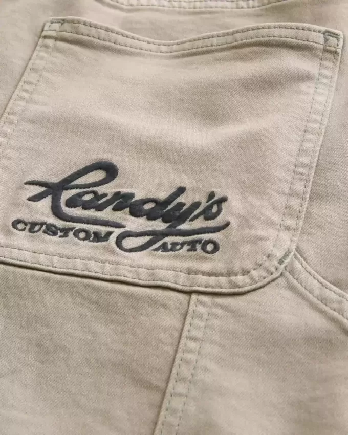 Jeans larghi ricamati da pittore