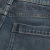 Jeans larghi ricamati lavaggio scuro