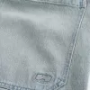 Jeans larghi skater a mezza lunghezza lavaggio chiaro