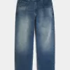 Jeans larghi skater con grafica Eagle e lavaggio medio