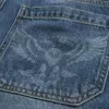 Jeans larghi skater con grafica Eagle e lavaggio medio