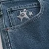 Jeans larghi skater con stampa a stelle e lavaggio medio