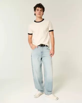 Jeans larghi skater lavaggio chiaro
