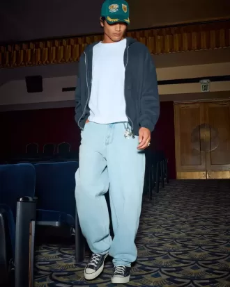 Jeans larghi skater lavaggio chiaro