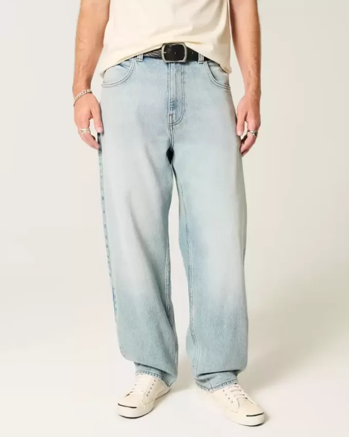 Jeans larghi skater lavaggio chiaro