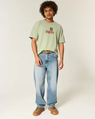 Jeans larghi skater lavaggio medio